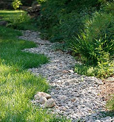 hardscaping path in grass